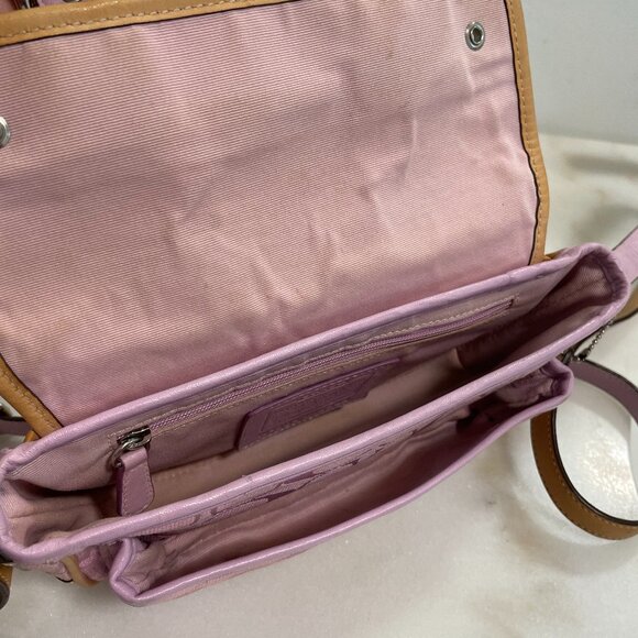Vintage Y2K pink Coach Signature Mini Field Bag/Cross Body 6844 with Dust Bag - Picture 6 of 15